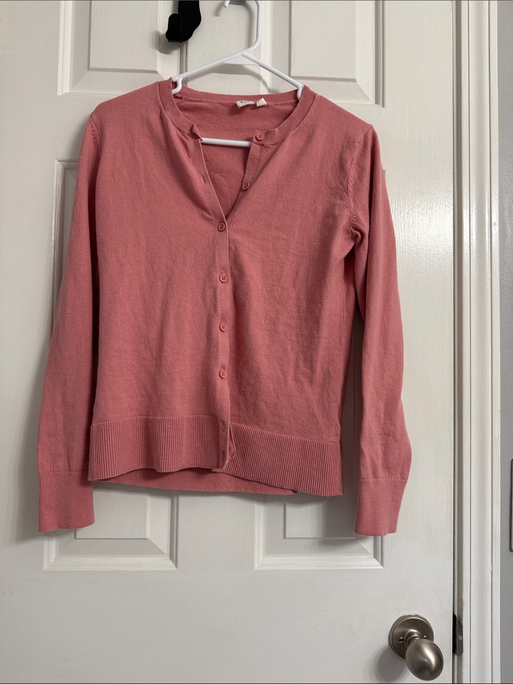GAP Dusty Rose Button-Front Lightweight Cardigan